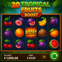 Slotuna - 20 Tropical Fruits Boost Slot Game